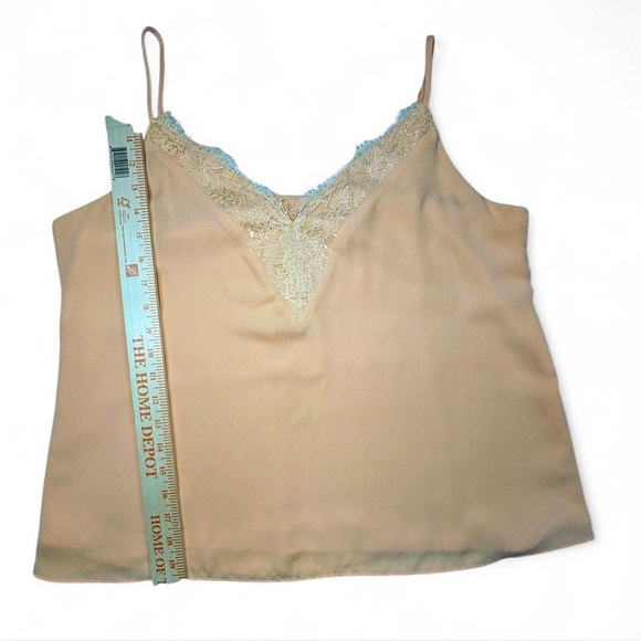 Socialite Orange/Peach Cami Top with Eyelash Lace neckline - Picture 5 of 6